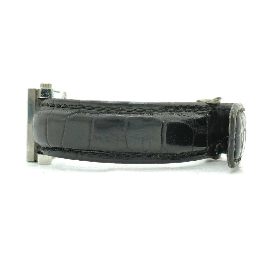 Gucci Silver and Black Leather Watch - Picture 5 of 9